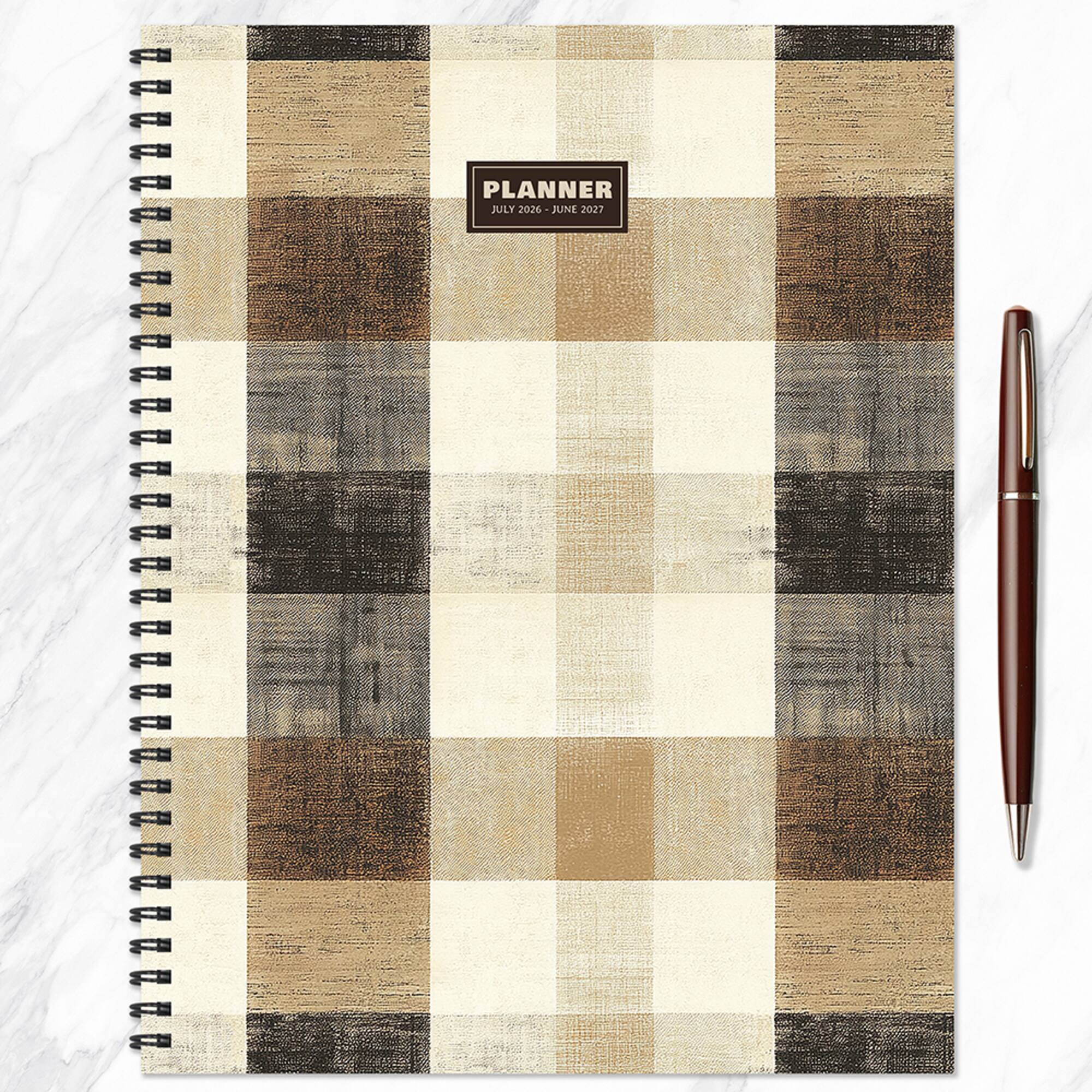 TF Publishing Large Checkered Cowboy Weekly Monthly Planner